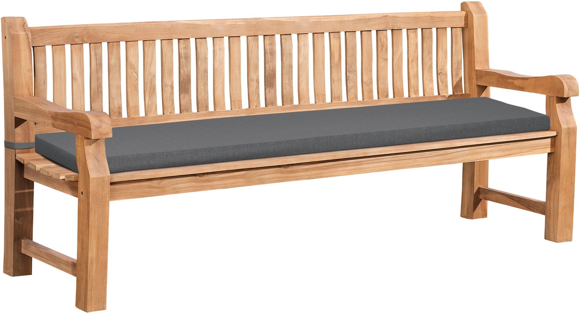 Gartenbank Teakholz Jackson mit Sitzkissen - homemem39
