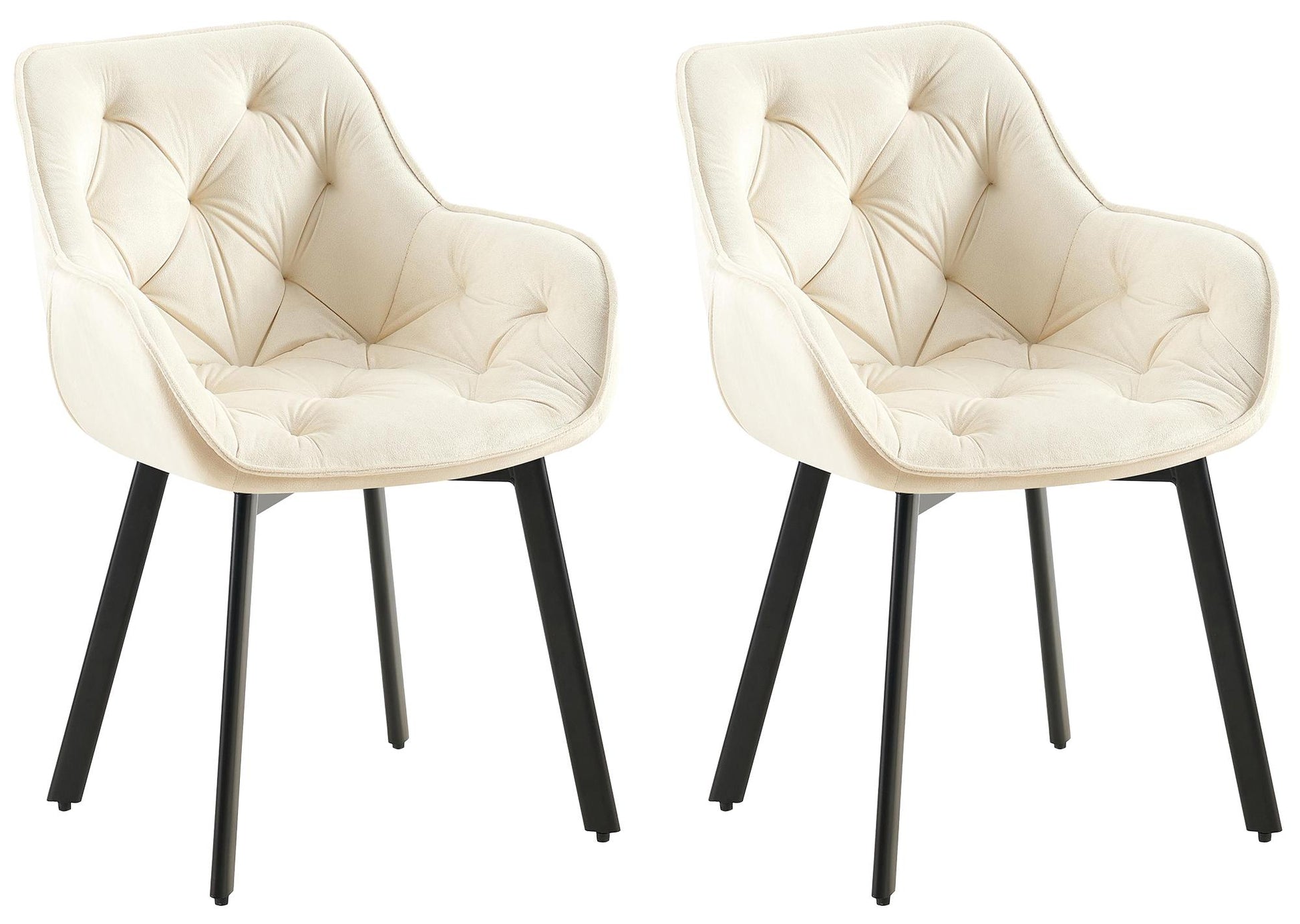 2er Set Drehbarer Esszimmerstuhl Antigo Samt - homemem39