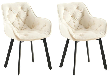 2er Set Drehbarer Esszimmerstuhl Antigo Samt - homemem39