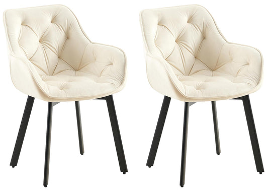 2er Set Drehbarer Esszimmerstuhl Antigo Samt - homemem39