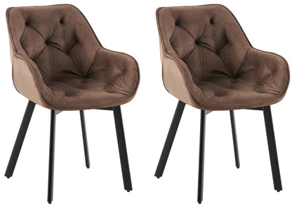 2er Set Drehbarer Esszimmerstuhl Antigo Samt - homemem39