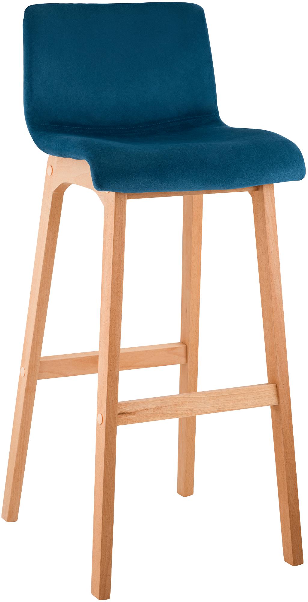 Barhocker Hover Samt Vierfußgestell Natura - homemem39