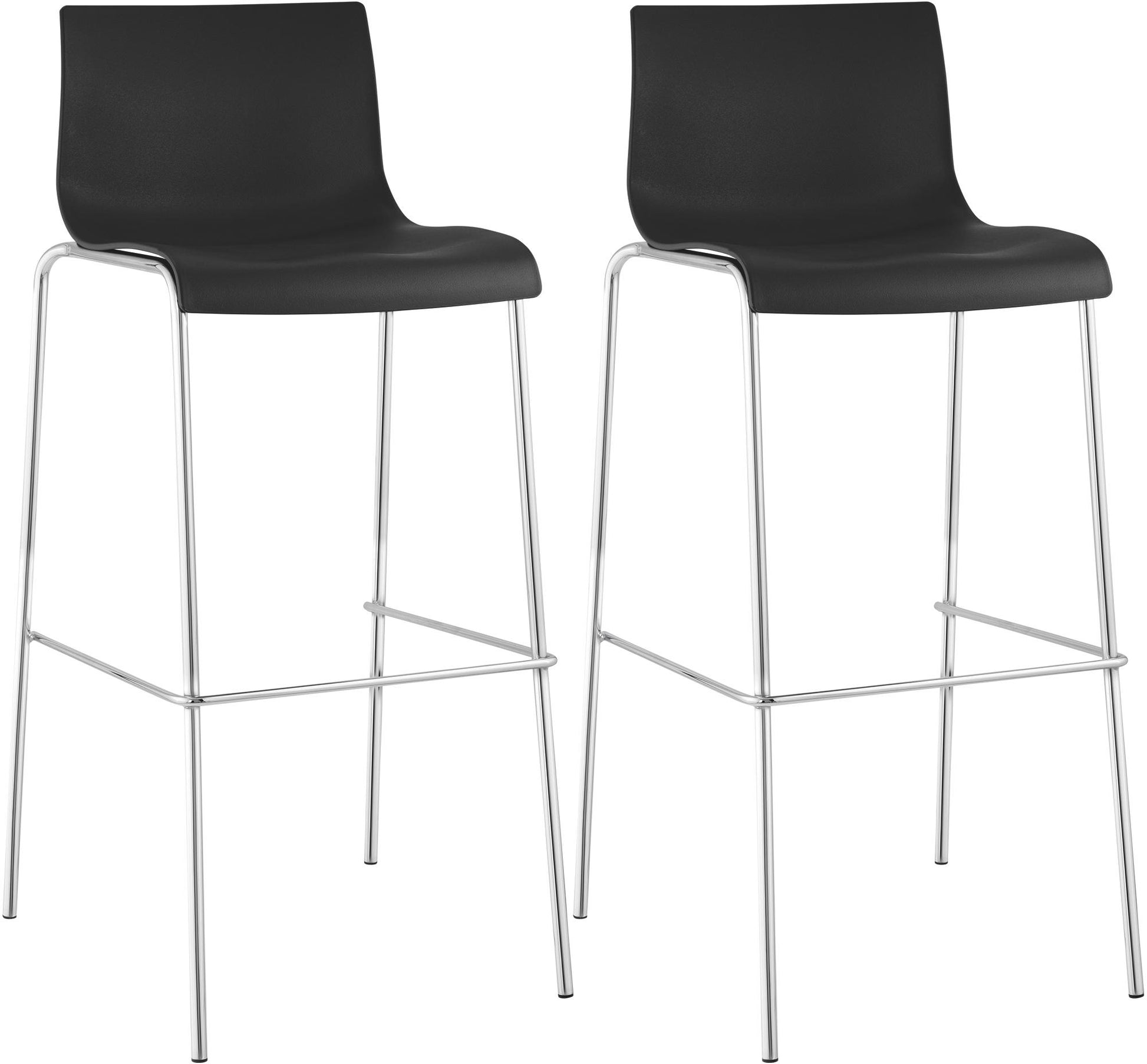 2er Set Barhocker Hover Kunststoff 4-Fuß Gestell | homemem39