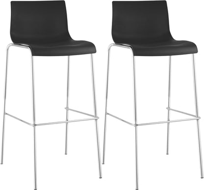 2er Set Barhocker Hover Kunststoff 4-Fuß Gestell | homemem39