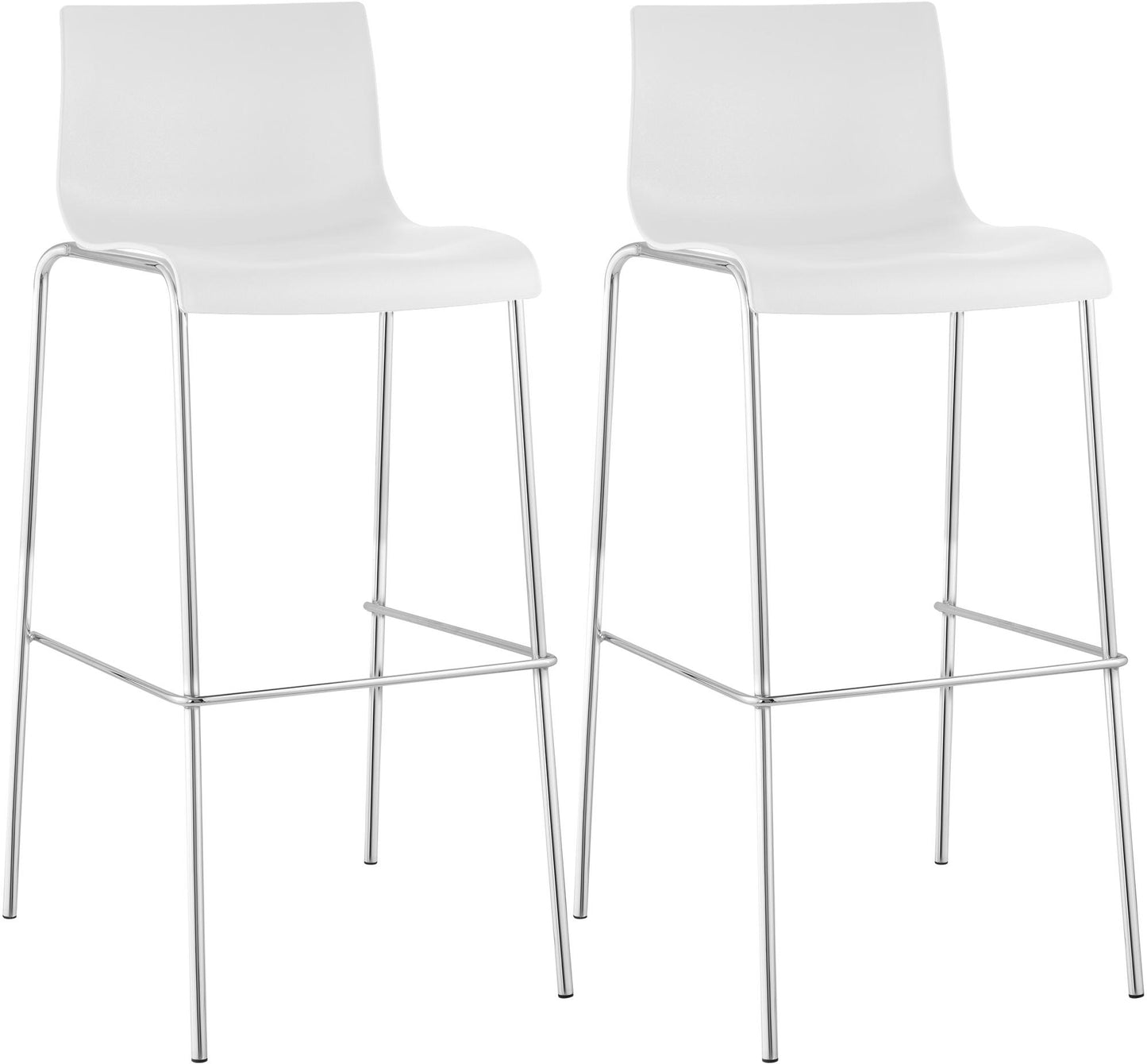 2er Set Barhocker Hover Kunststoff 4-Fuß Gestell | homemem39