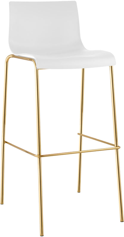 Barhocker Hover Kunststoff Vierfußgestell Gold | homemem39