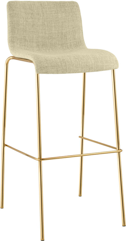 Barhocker Hover Stoff Vierfußgestell Gold | homemem39