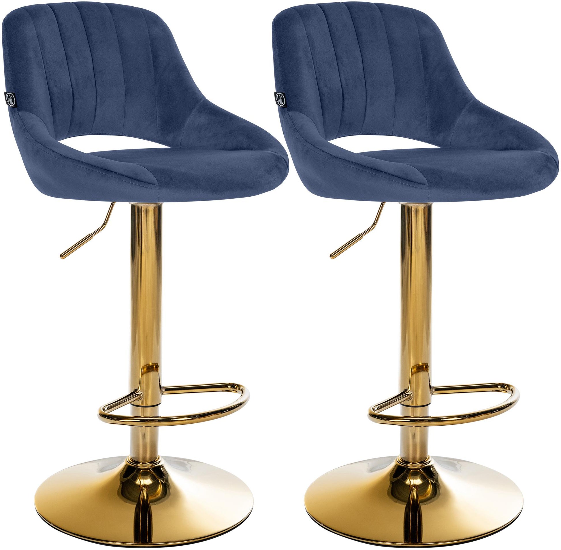 2er Set Barhocker Milet Samt | homemem39