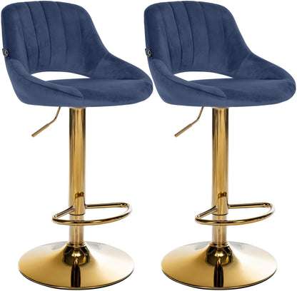 2er Set Barhocker Milet Samt | homemem39