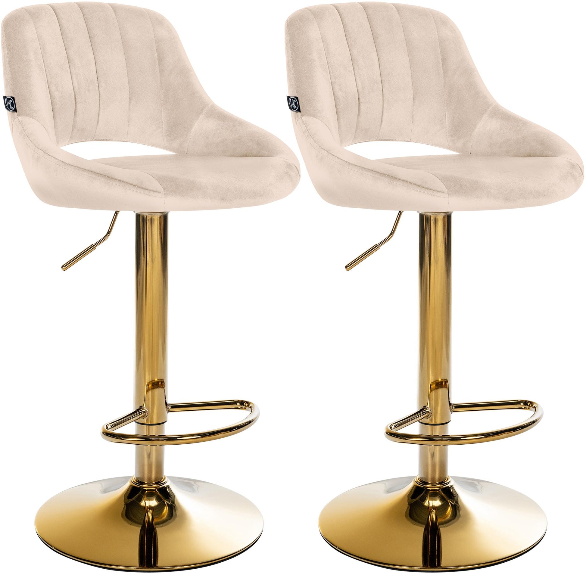 2er Set Barhocker Milet Samt | homemem39