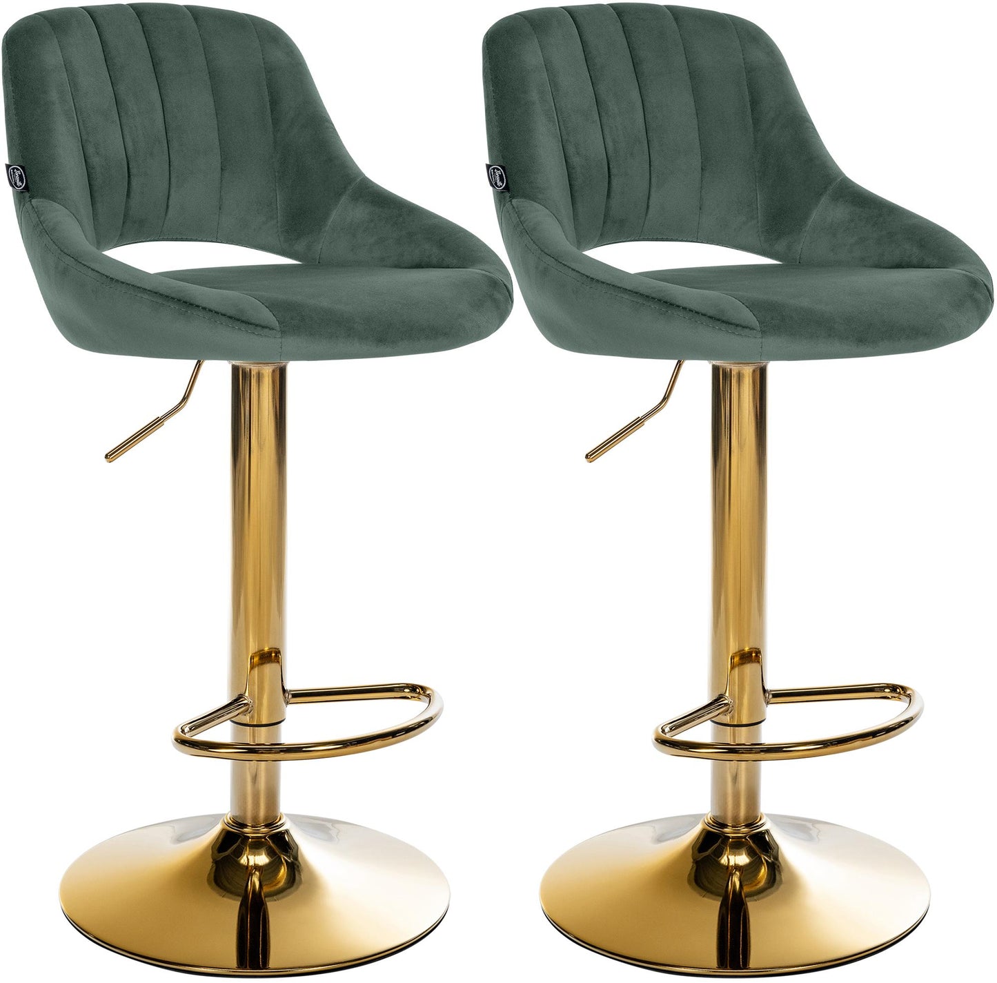 2er Set Barhocker Milet Samt | homemem39