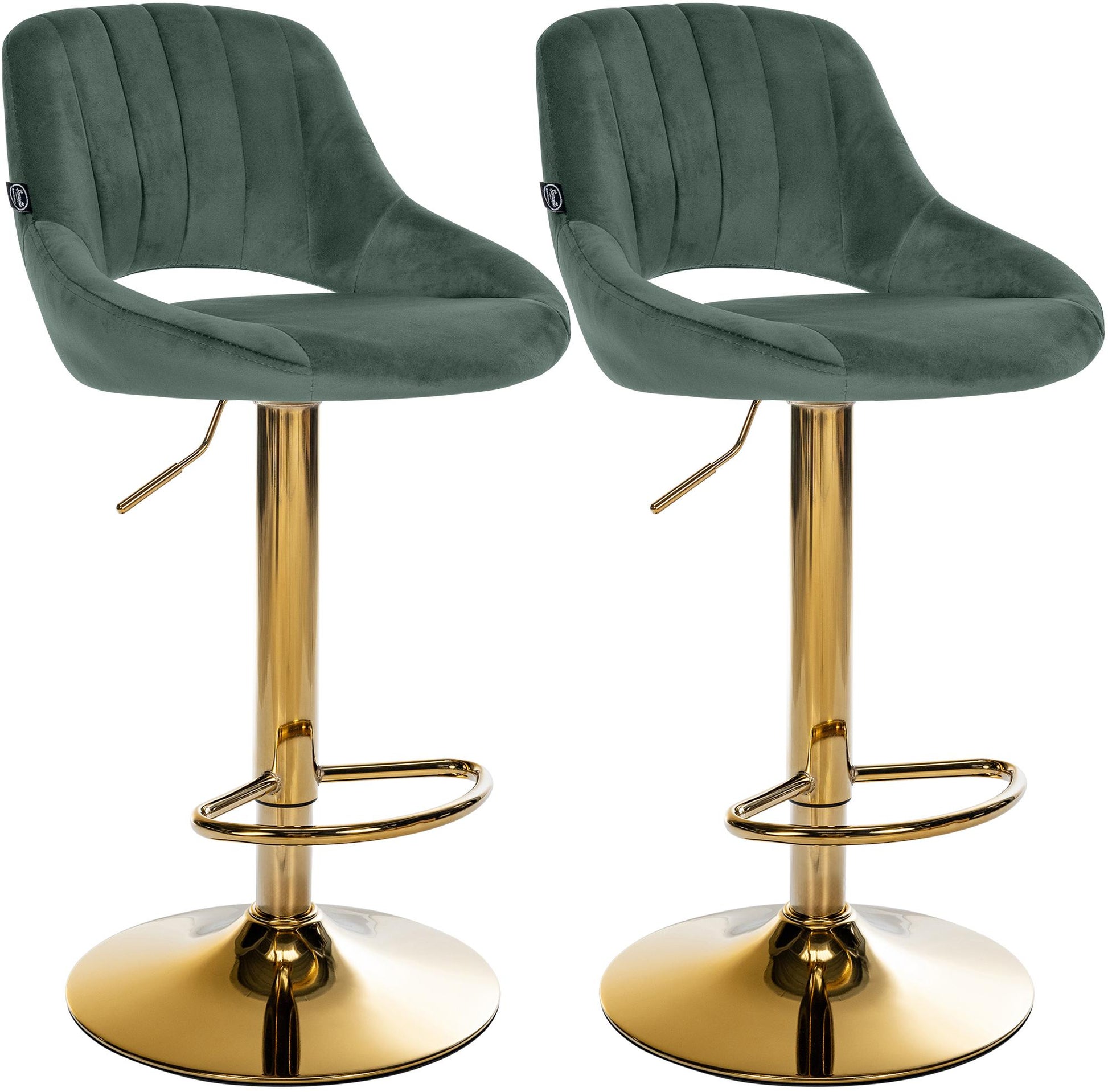 2er Set Barhocker Milet Samt | homemem39