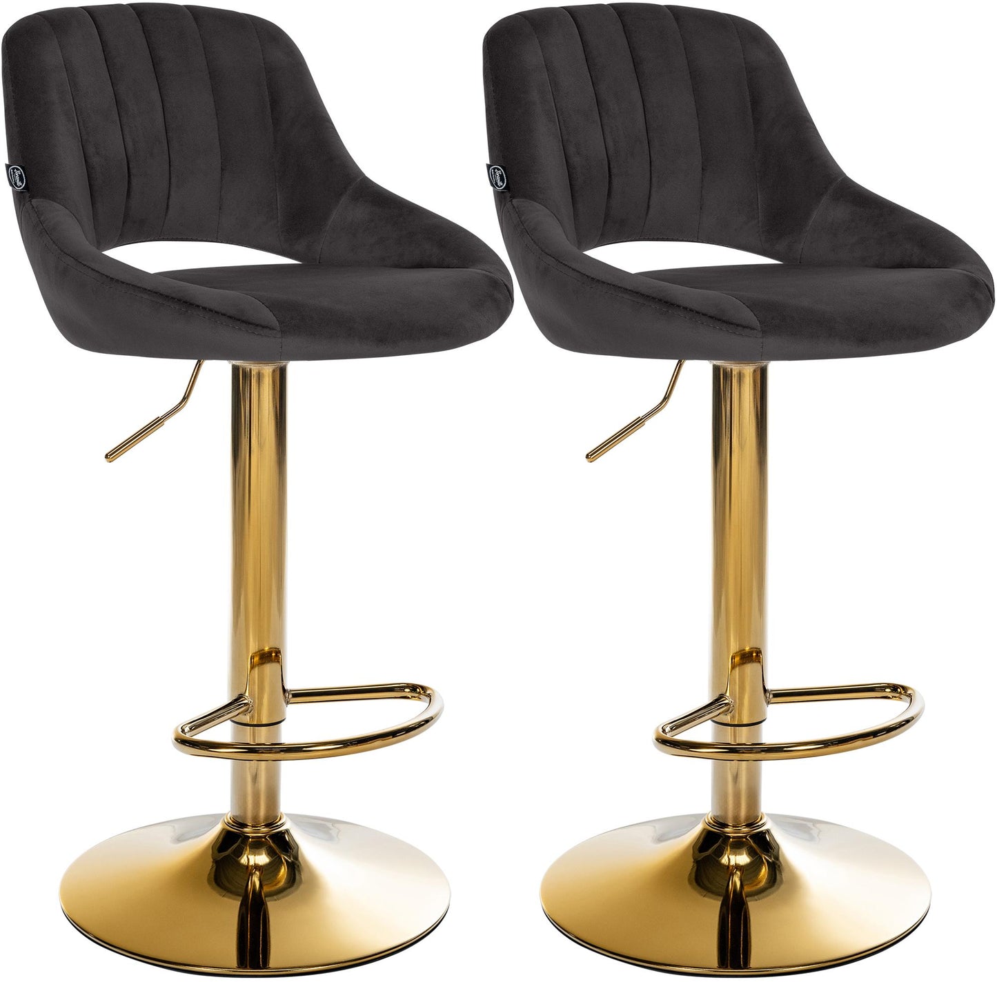 2er Set Barhocker Milet Samt | homemem39