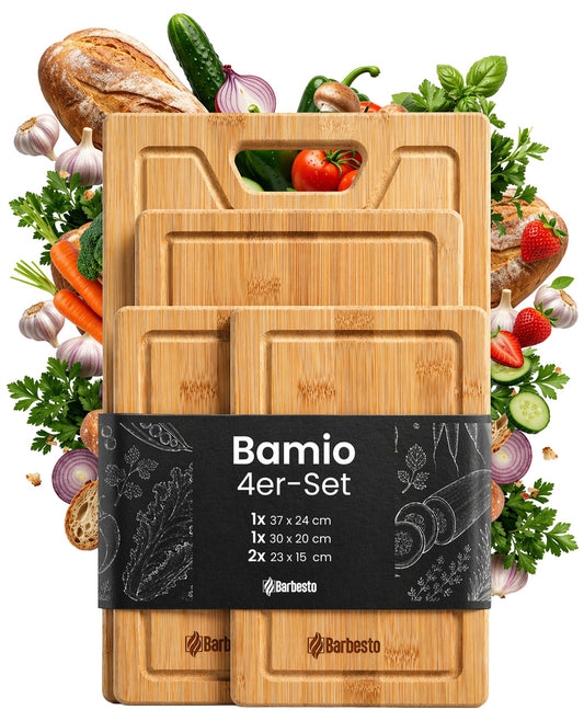 Set di 4 Taglieri Bamio in Bambù