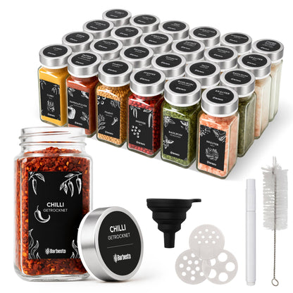 24er Set Gewürzgläser eckig | homemem39