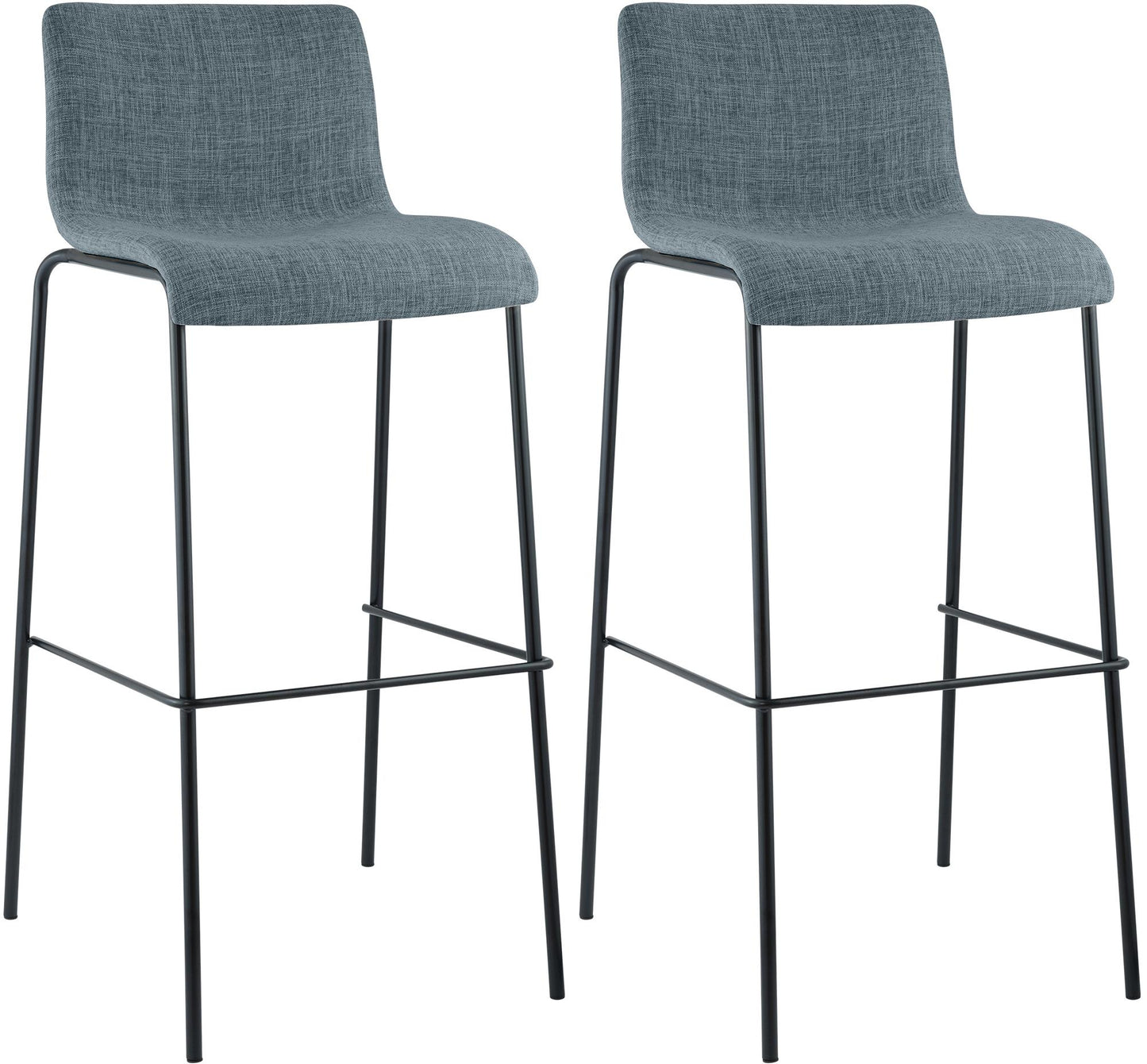 2er Set Barhocker Hover Stoff Vierfußgestell | homemem39