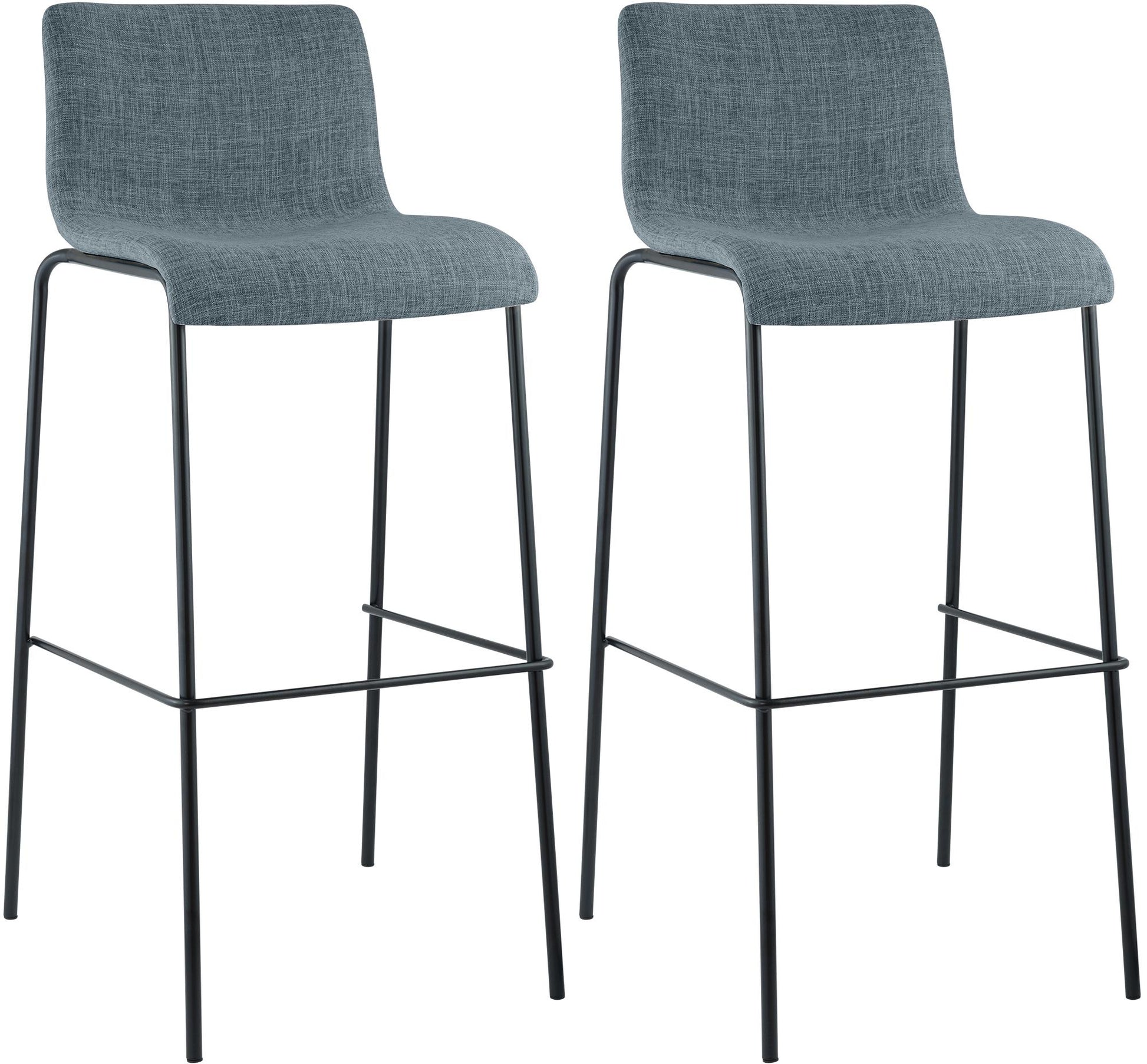 2er Set Barhocker Hover Stoff Vierfußgestell | homemem39