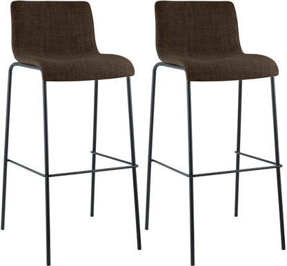 2er Set Barhocker Hover Stoff Vierfußgestell | homemem39