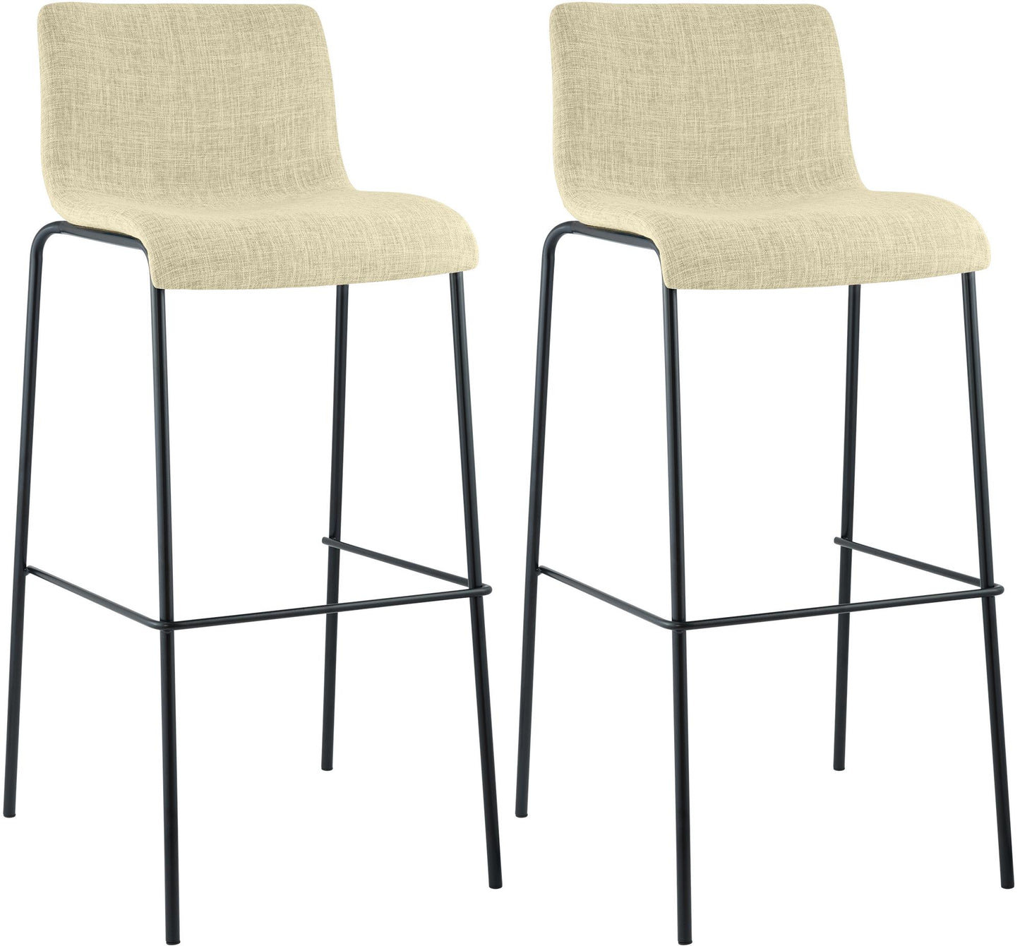 2er Set Barhocker Hover Stoff Vierfußgestell | homemem39