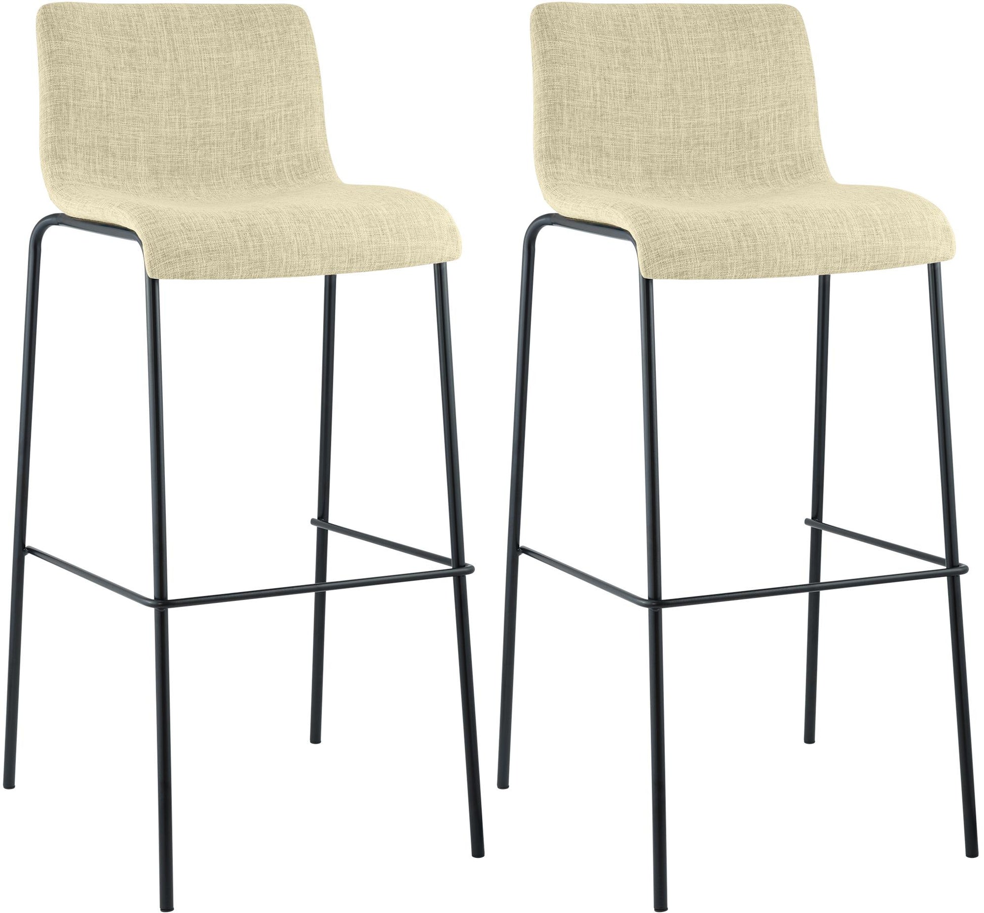2er Set Barhocker Hover Stoff Vierfußgestell | homemem39