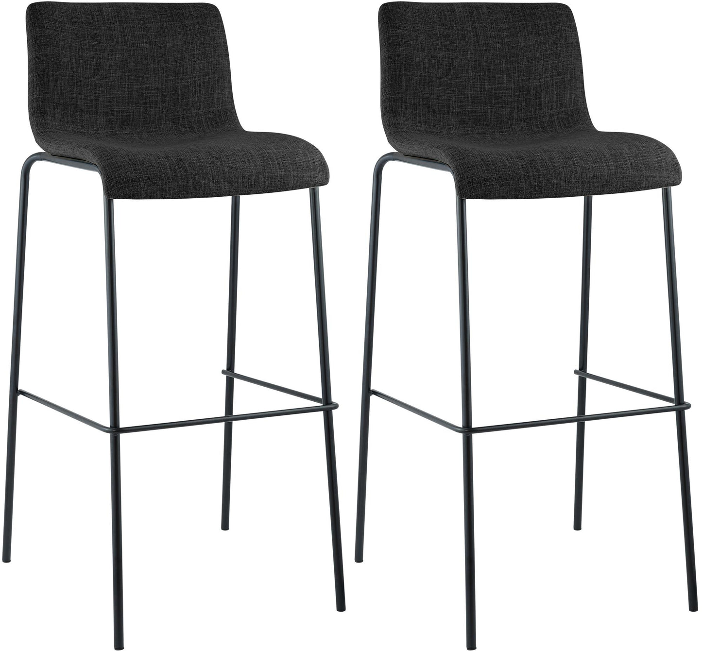 2er Set Barhocker Hover Stoff Vierfußgestell | homemem39
