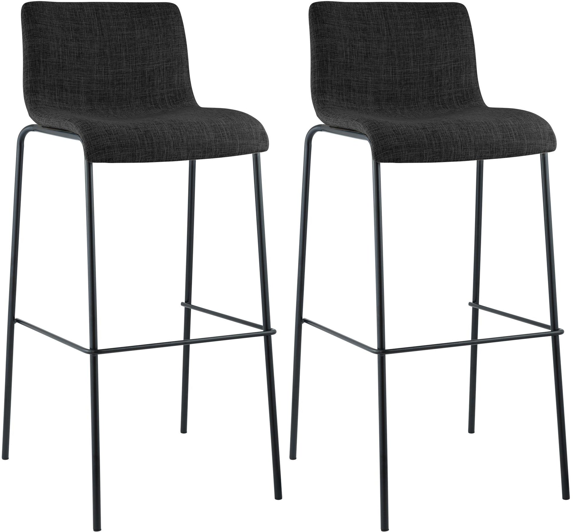 2er Set Barhocker Hover Stoff Vierfußgestell | homemem39