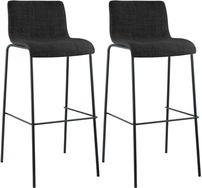 2er Set Barhocker Hover Stoff Vierfußgestell | homemem39