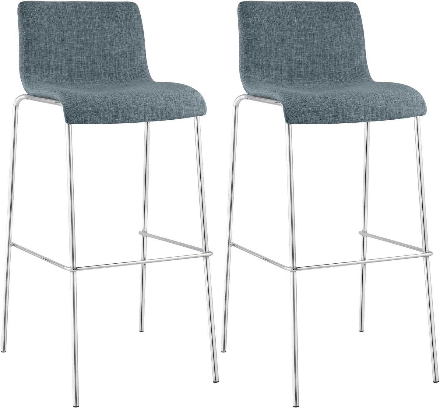 2er Set Barhocker Hover Stoff Vierfußgestell | homemem39