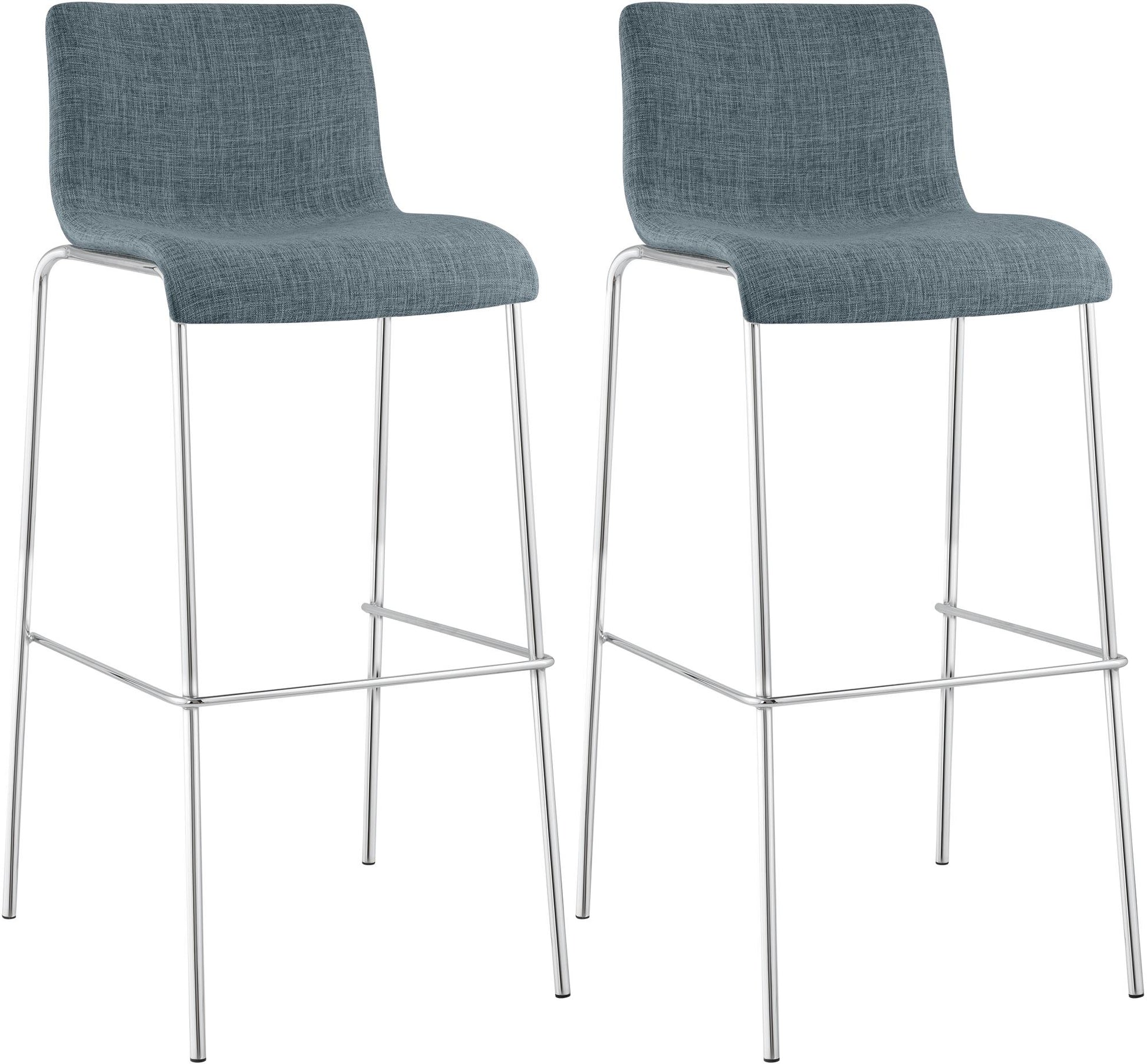 2er Set Barhocker Hover Stoff Vierfußgestell | homemem39