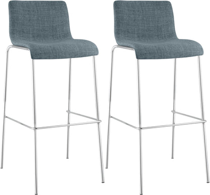 2er Set Barhocker Hover Stoff Vierfußgestell | homemem39