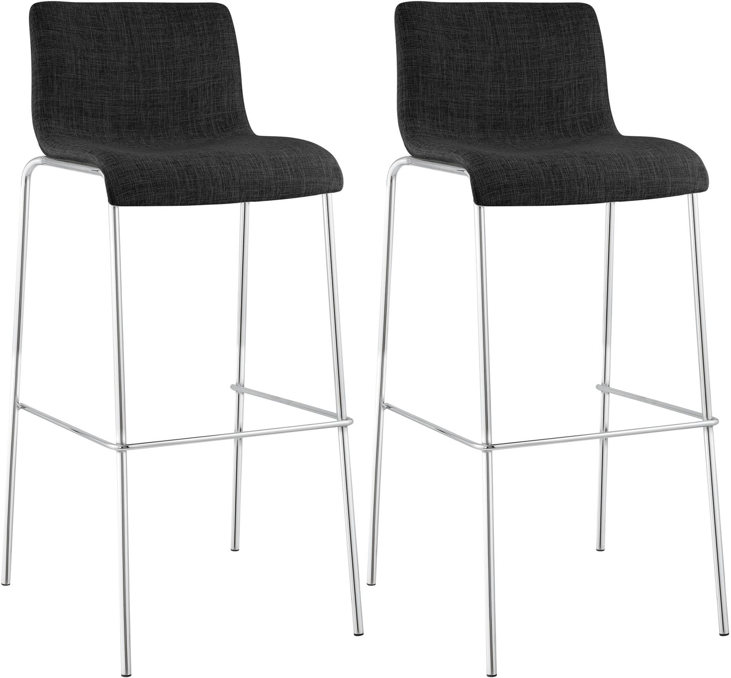 2er Set Barhocker Hover Stoff Vierfußgestell | homemem39