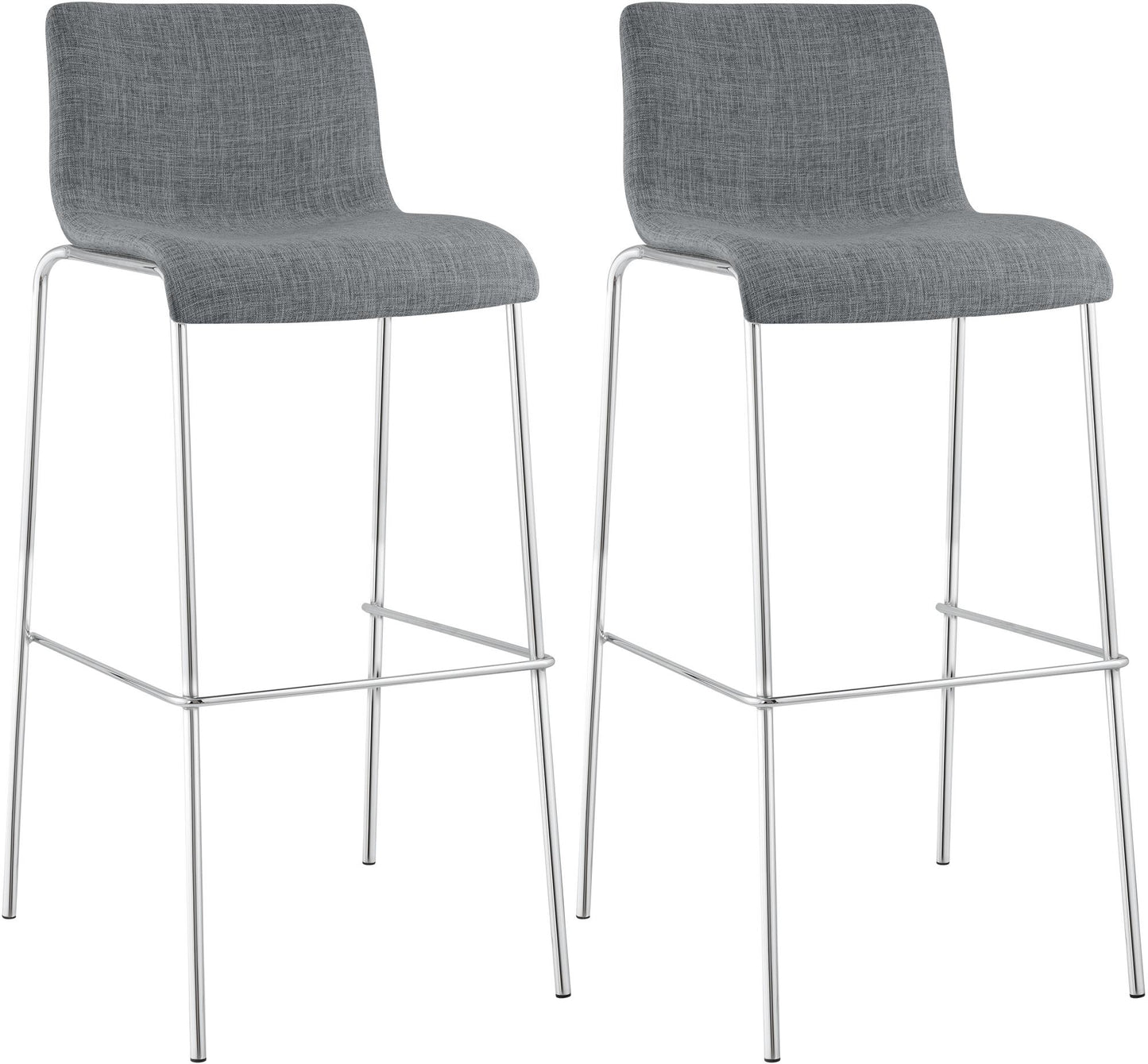 2er Set Barhocker Hover Stoff Vierfußgestell | homemem39