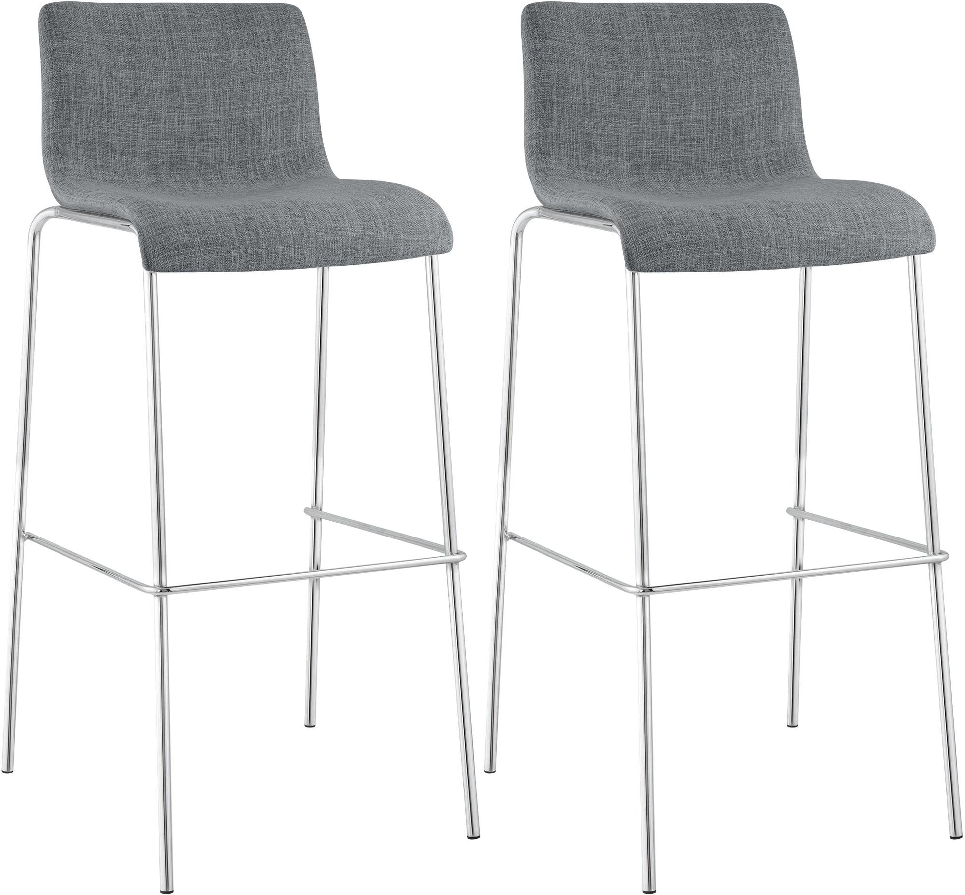 2er Set Barhocker Hover Stoff Vierfußgestell | homemem39