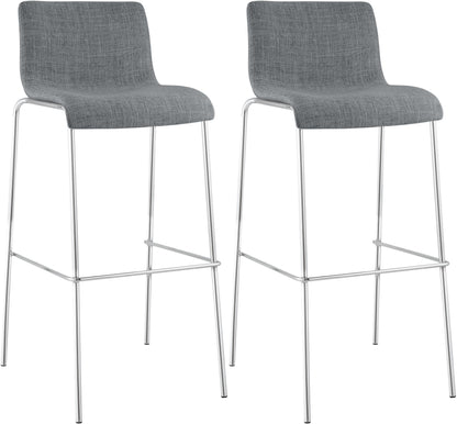 2er Set Barhocker Hover Stoff Vierfußgestell | homemem39