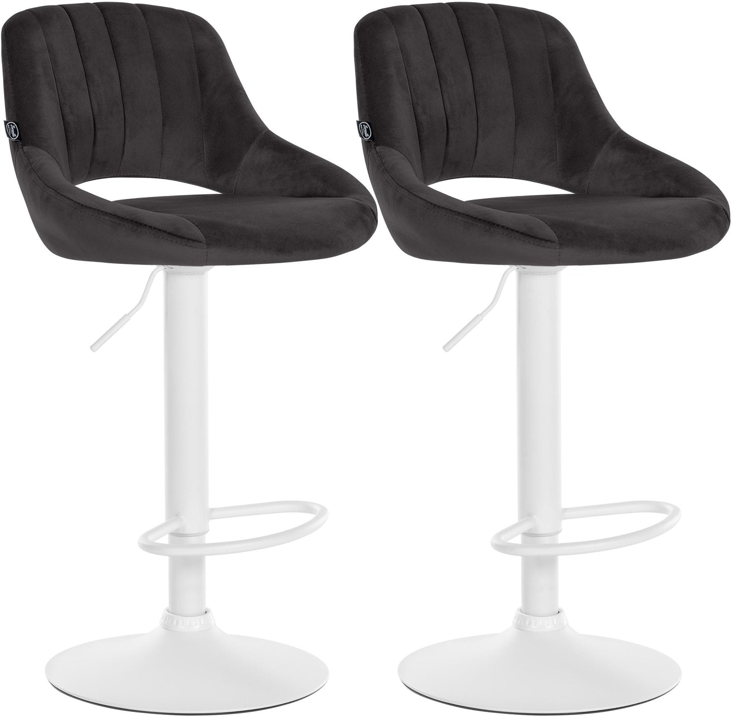 2er Set Barhocker Milet Samt | homemem39