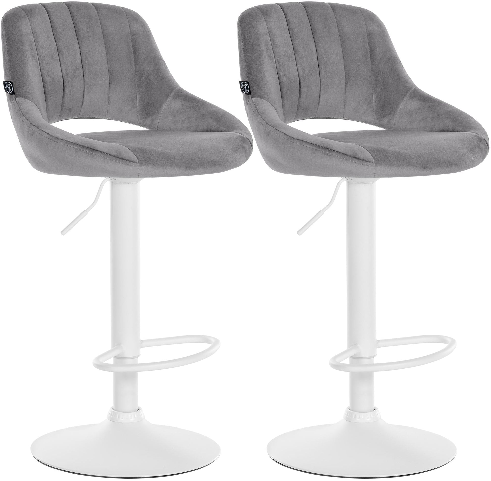 2er Set Barhocker Milet Samt | homemem39