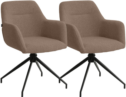 2er Set Esszimmerstühle Merlinda Teddystoff