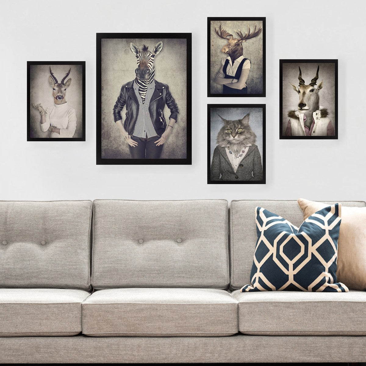 Dipinto Decorativo Incorniciato (5 Pezzi)