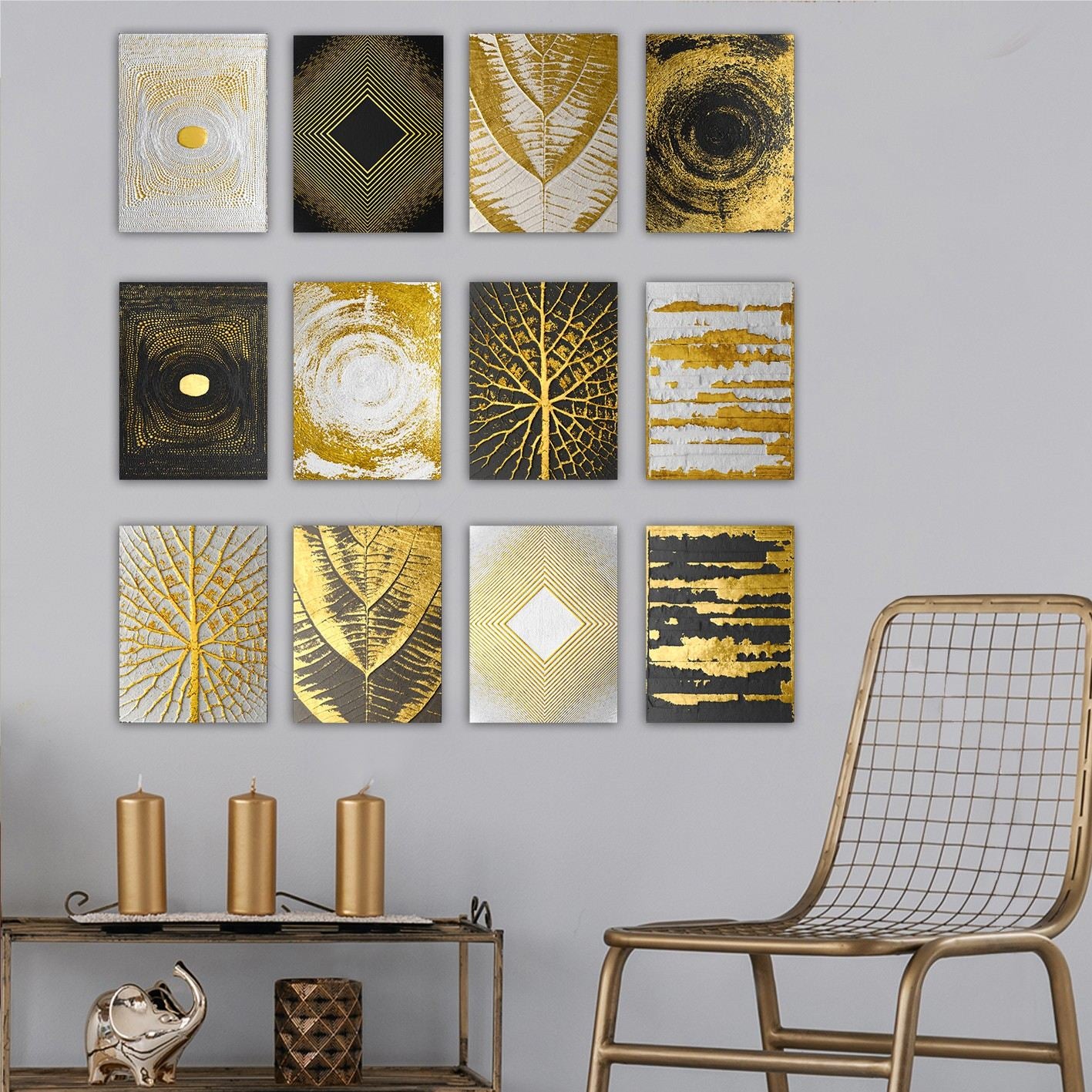 Dipinto Decorativo in MDF (12 Pezzi)