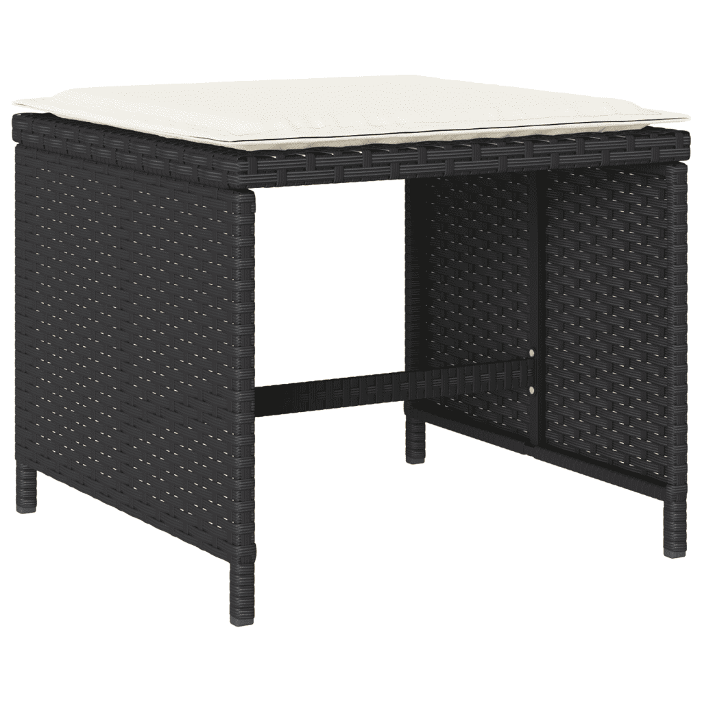 Set da Pranzo da Giardino 17 pz con Cuscini Polyrattan