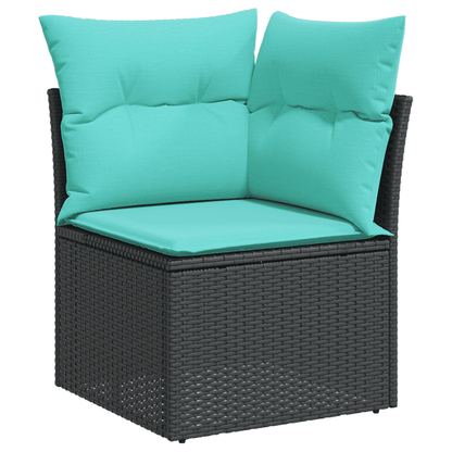 Set Divano da Giardino 10 pz con Cuscini Beige in Polyrattan