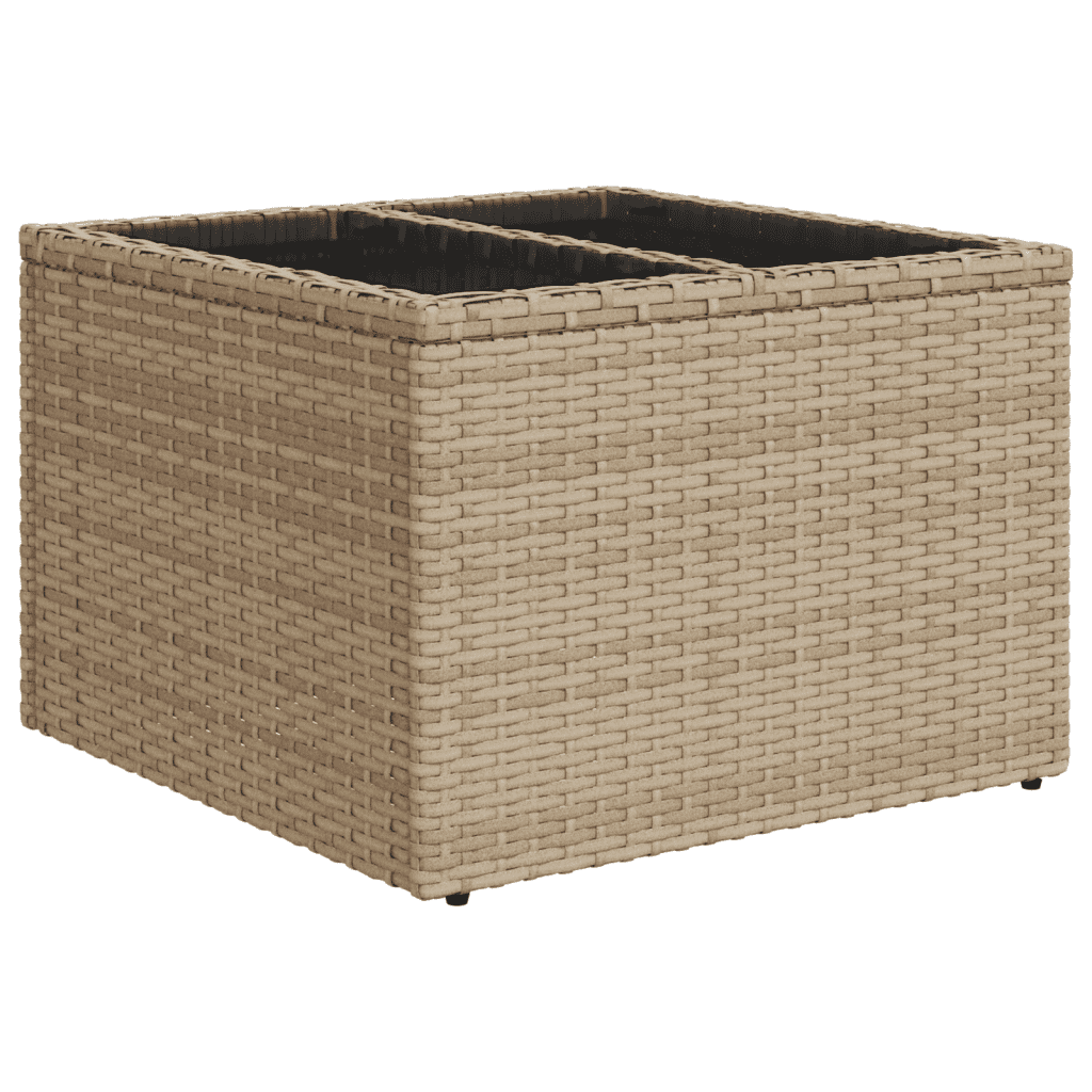 Set Divano da Giardino 5 pz con Cuscini Beige in Polyrattan