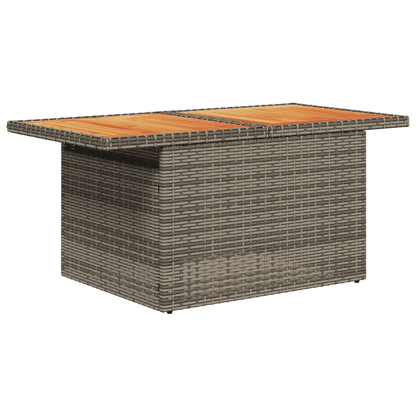 Set Divani da Giardino 11 pz con Cuscini in Polyrattan Grigio