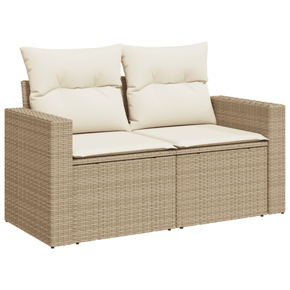 Set Divano da Giardino 9 pz con Cuscini in Polyrattan
