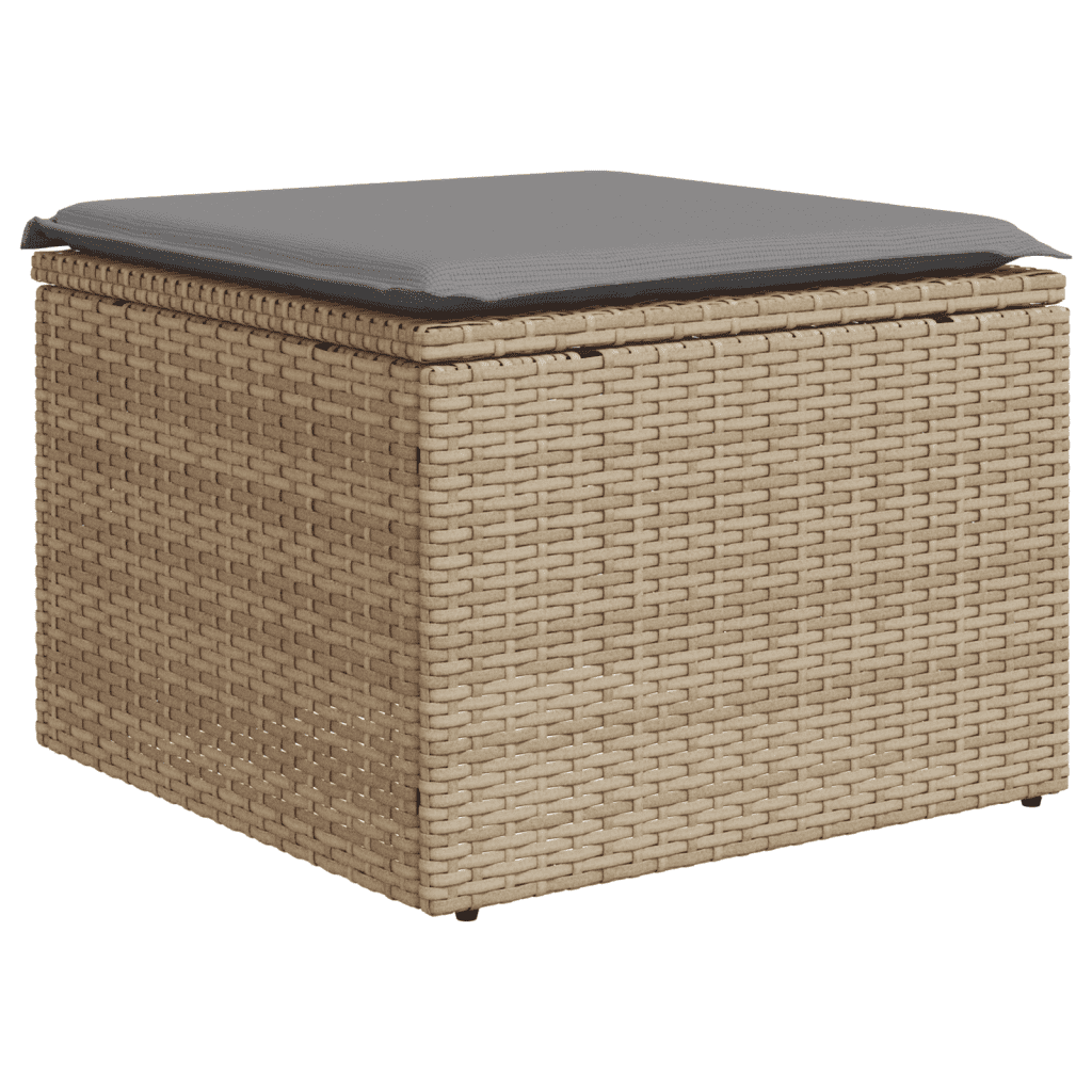 Set Divano da Giardino 6 pz con Cuscini Beige in Polyrattan | homemem39