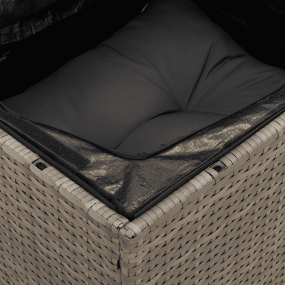 Set Divani da Giardino 4 pz con Cuscini in Polyrattan Grigio