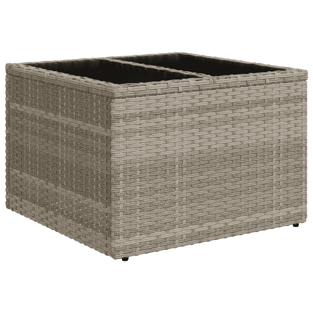 Set Divani da Giardino 11 pz con Cuscini in Polyrattan Grigio