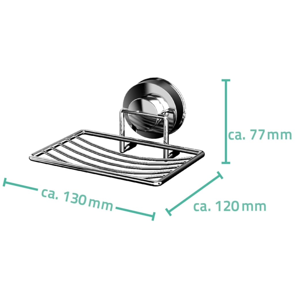 RIDDER Portasapone per Doccia 13x12x7,7 cm Cromato 12040100