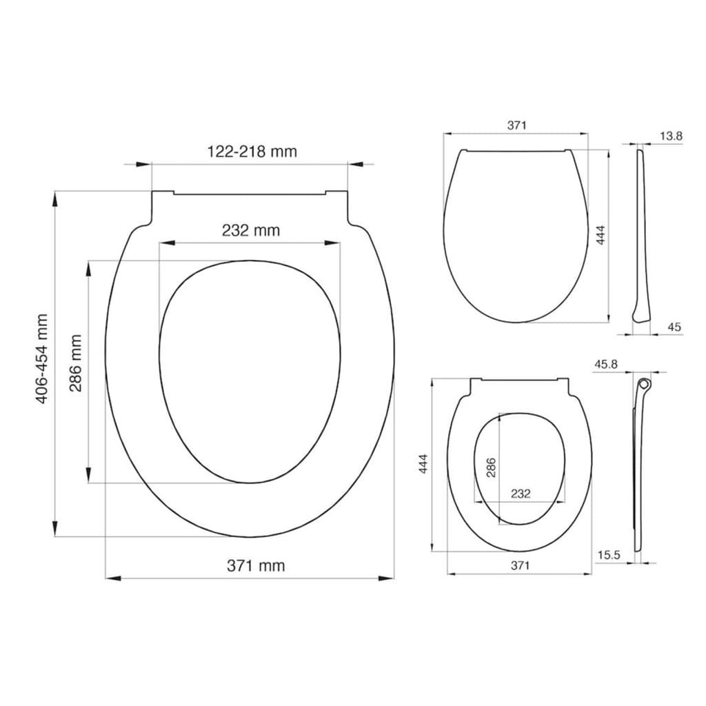 Tiger WC-Sitz WC-Deckel Pasadena Thermoplast weiß 250040646