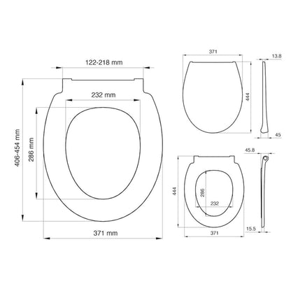 Tiger Copri water coperchio WC Pasadena Termoplastica bianco 250040646